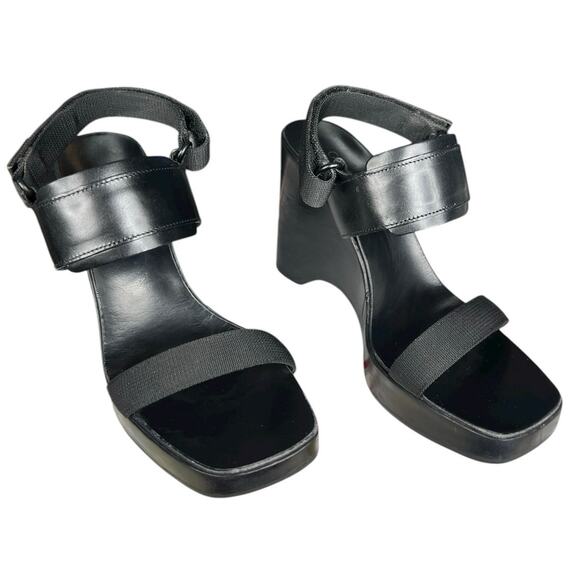 Vintage Gucci Women’s Black Wooden Platform Slingback Sandal Size 6.5 - Picture 5 of 13